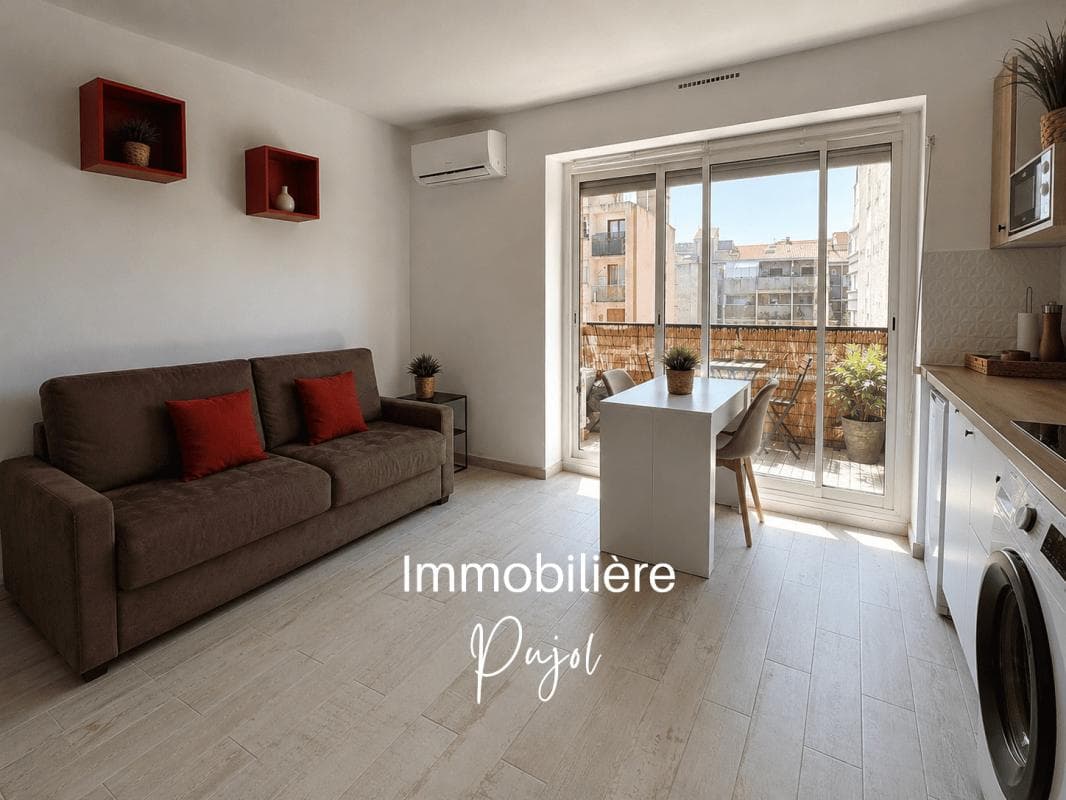 Timone 13010 - Studio récent climatisé et meublé avec terrasse – photo 2