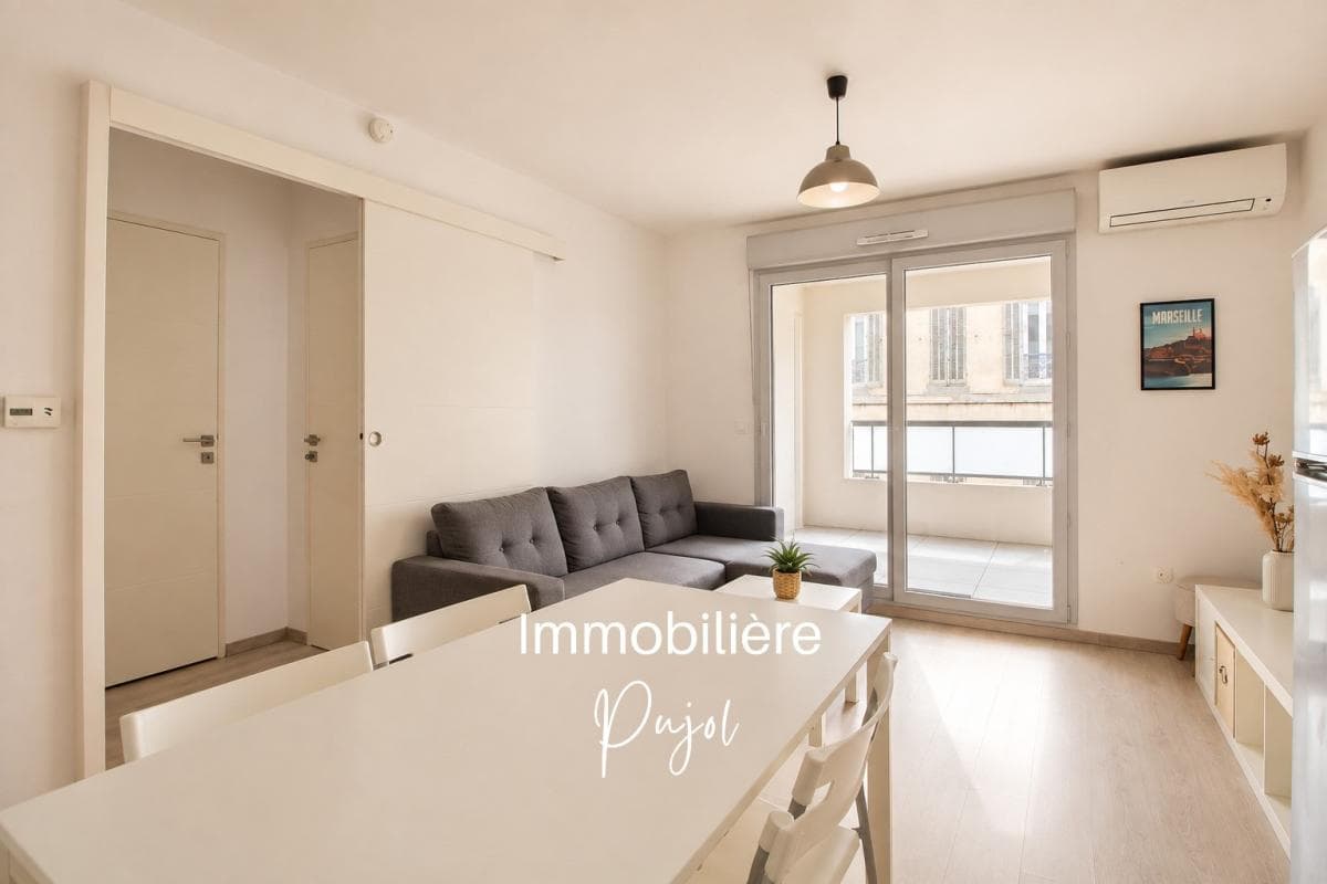 Le Camas 13005 -  T2 meublé  et climatisé avec terrasse et garage – photo 4