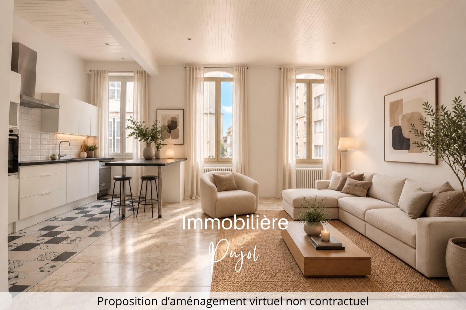 Marseille 6e   Préfecture   T3 rénové de 72 m2 avec patio – photo 2