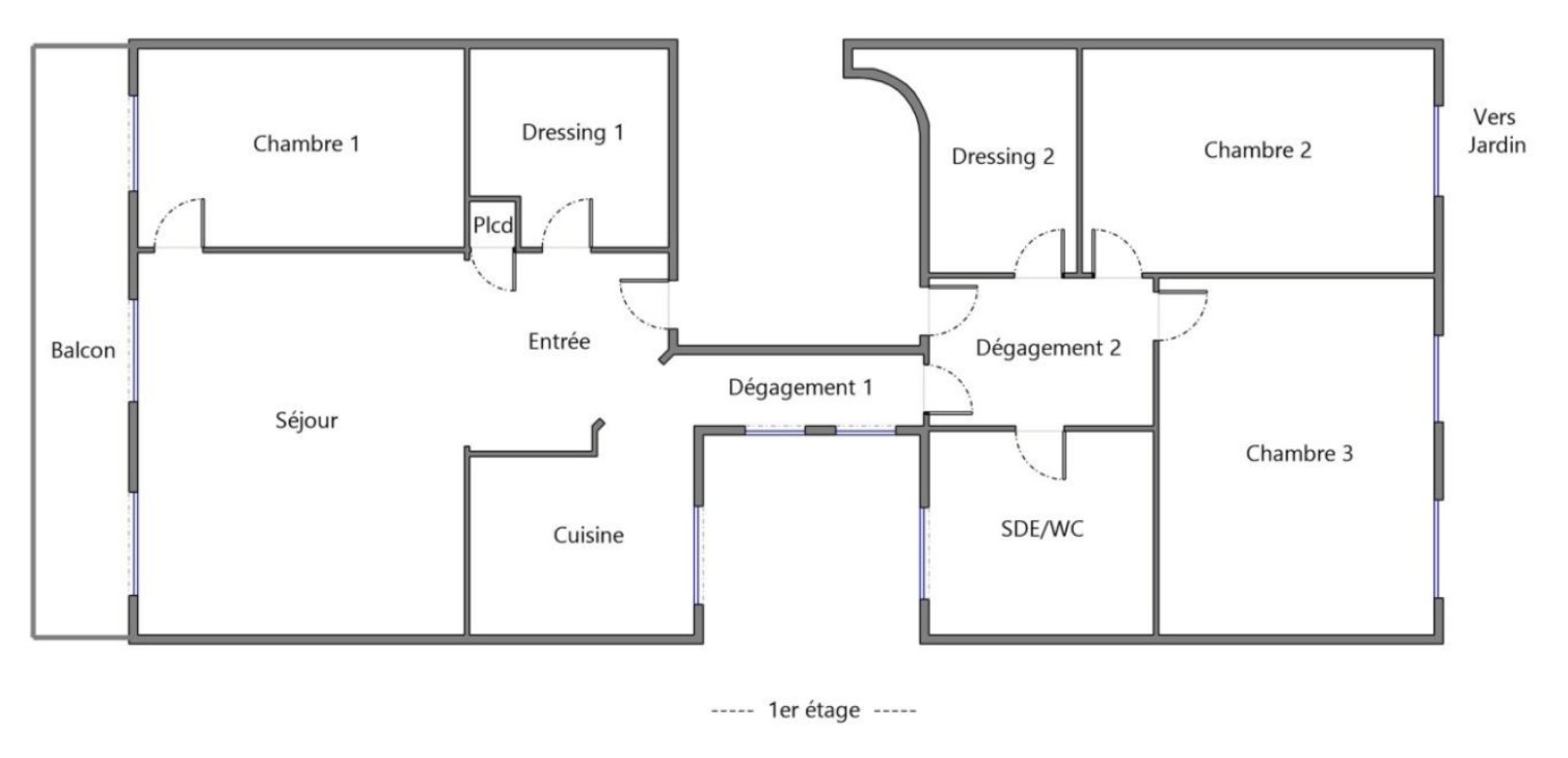 T4 de 81m2 à rénover avec jardin et balcon aux Chartreux – photo 13