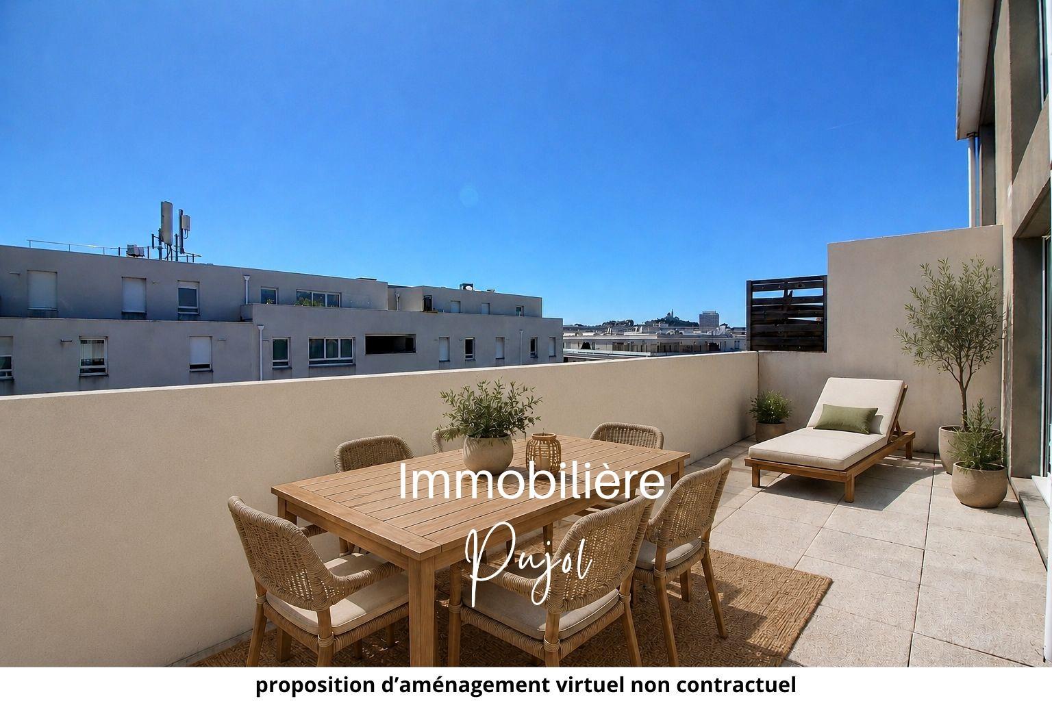 La Capelette 13010  -  T3 avec terrasse et gaareg double – photo 1