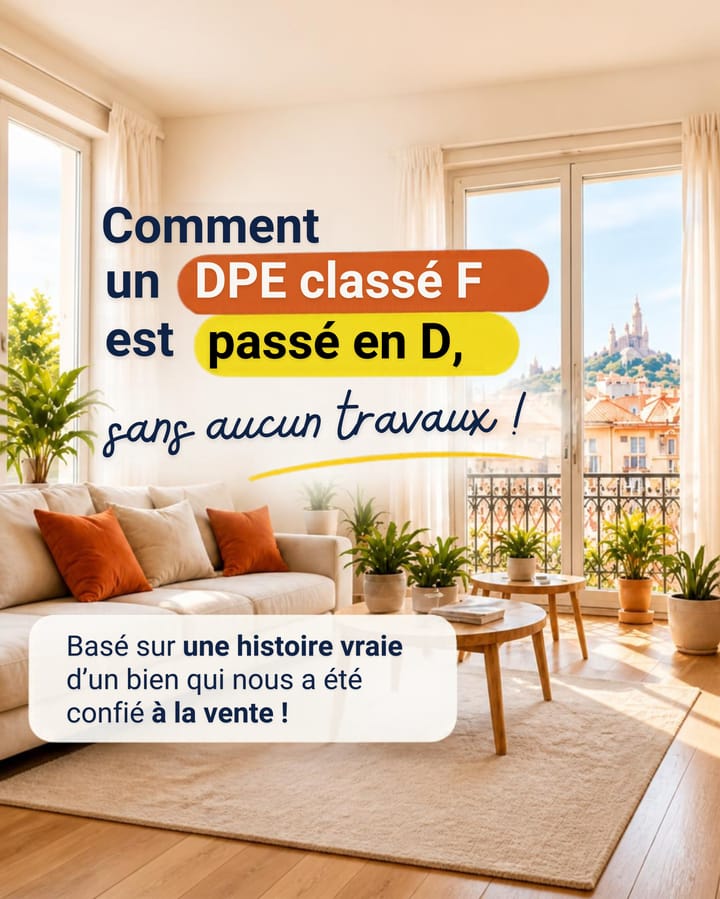 Vendre : un appartement dont le DPE passe de F à D, sans aucun travaux