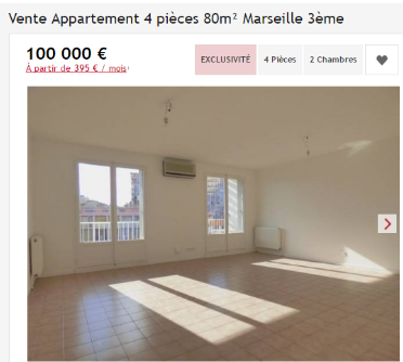 acheter appartement 100 000 euros