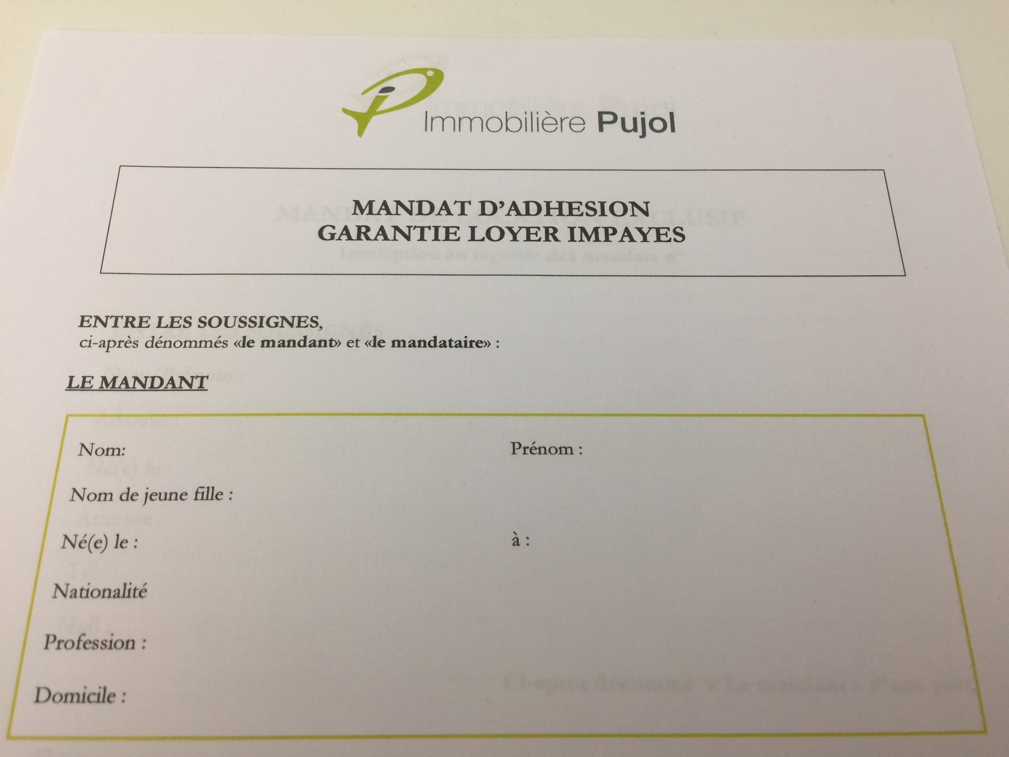 Notre assurance garantie loyers impayés au taux de 1,8 TTC Immobilière Pujol