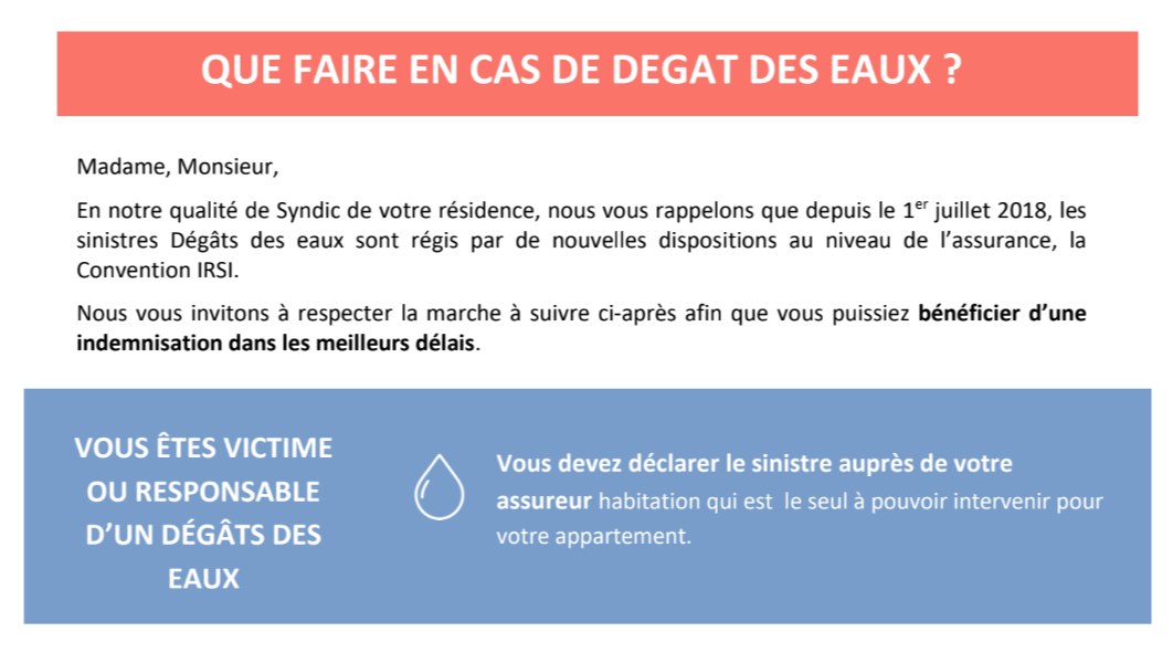 urgence degats des eaux que faire